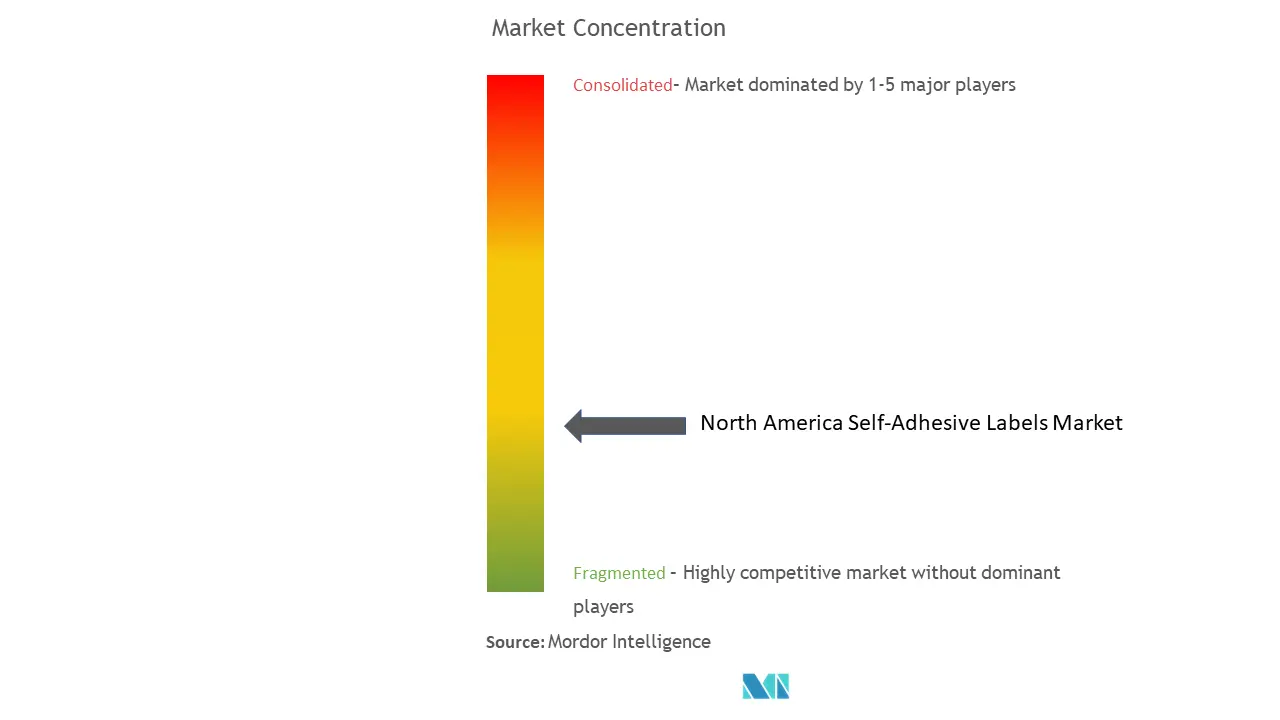 North America Self-Adhesive Labels ​ Market Concentration