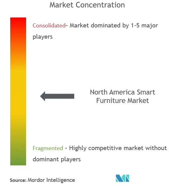 North America Smart Furniture Market Concentration