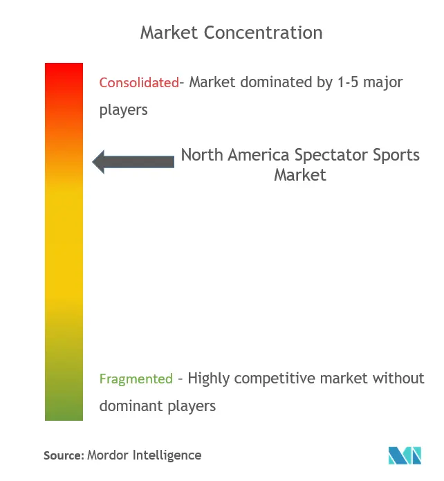 North America Spectator Sports Market Concentration