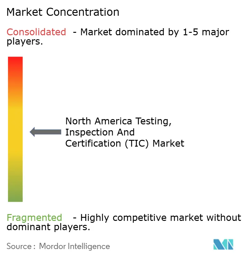 North America Testing, Inspection and Certification (TIC) Market Concentration
