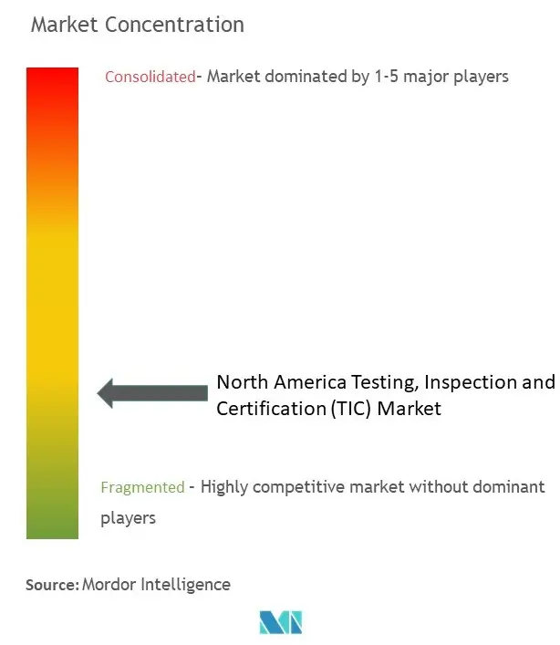 Tests, inspection et certification en Amérique du Nord (TIC)Concentration du marché