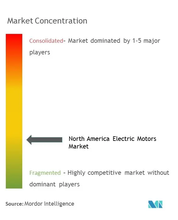 北米電動モーター市場集中度
