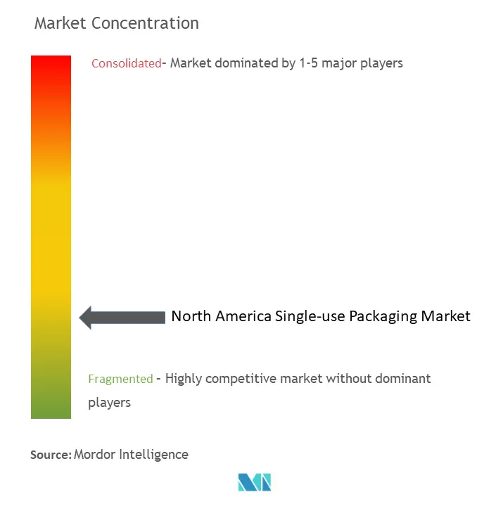North America Single-use Packaging Market Concentration