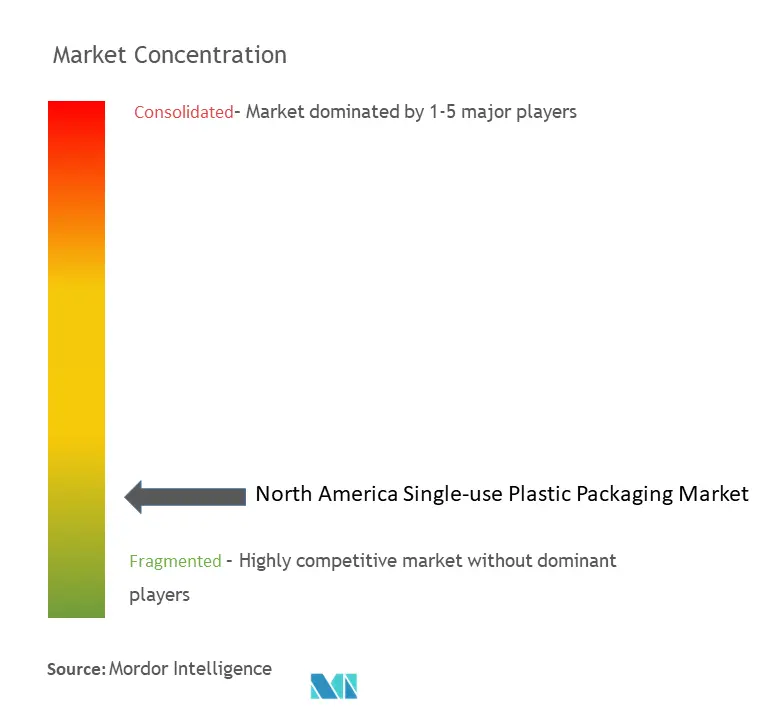 North America Single-use Plastic Packaging Market Concentration