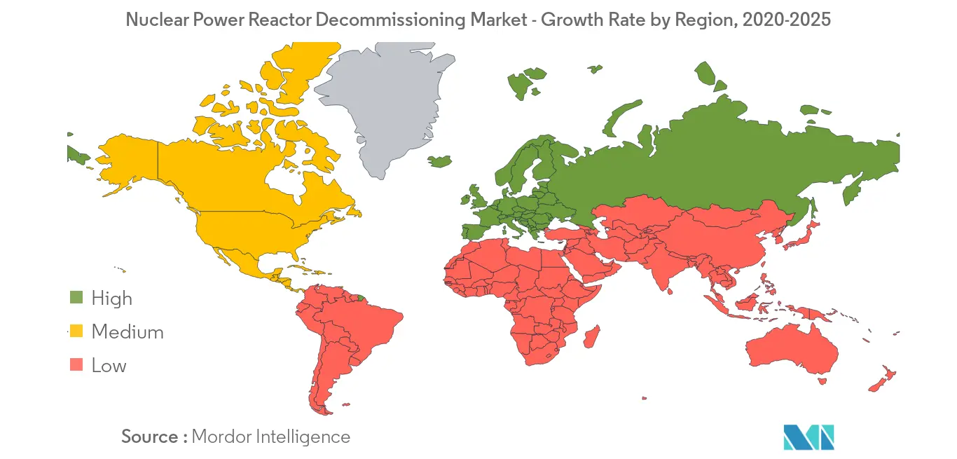 Nuclear Power Reactor Decommissioning Market - Growth Rate by Region