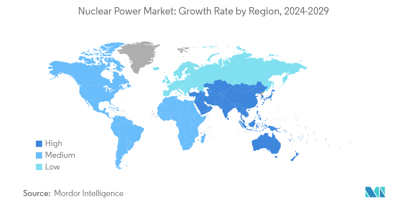 Nuclear Power Market: Growth Rate by Region, 2024-2029