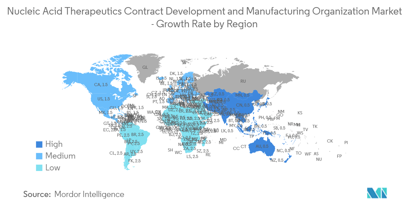 Nucleic Acid Therapeutics Contract Development And Manufacturing Organization Market: Nucleic Acid Therapeutics Contract Development and Manufacturing Organization Market - Growth Rate by Region