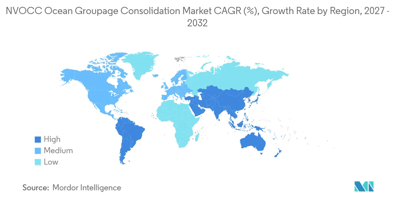 NVOCC Ocean Groupage Consolidation Market Growth Rate by Region