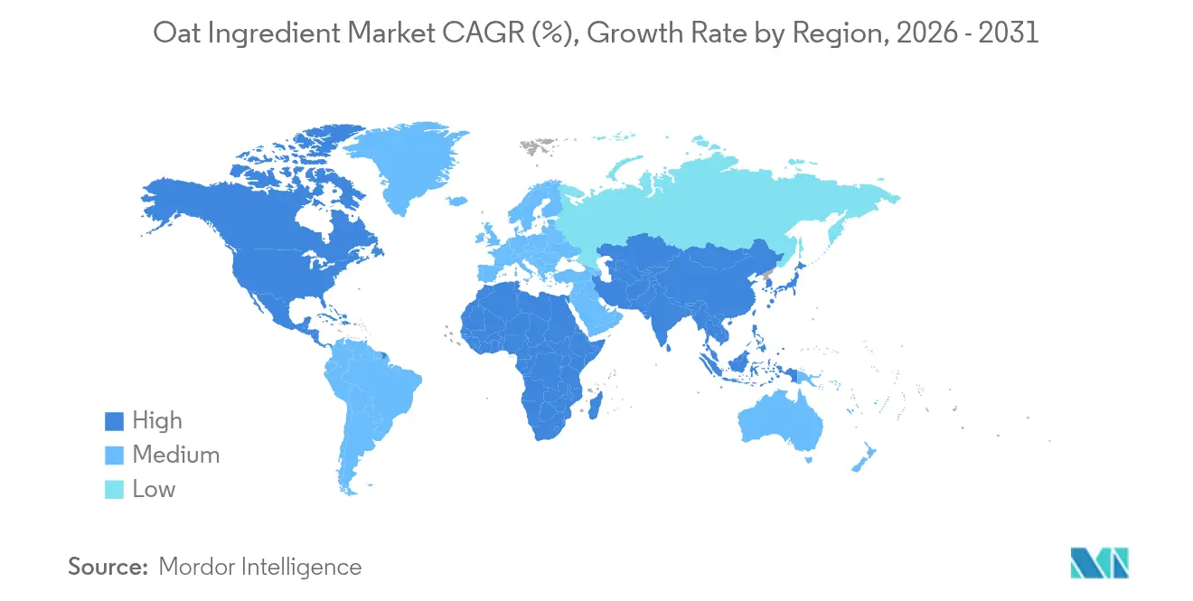 Oat Ingredient Market CAGR (%), Growth Rate by Region