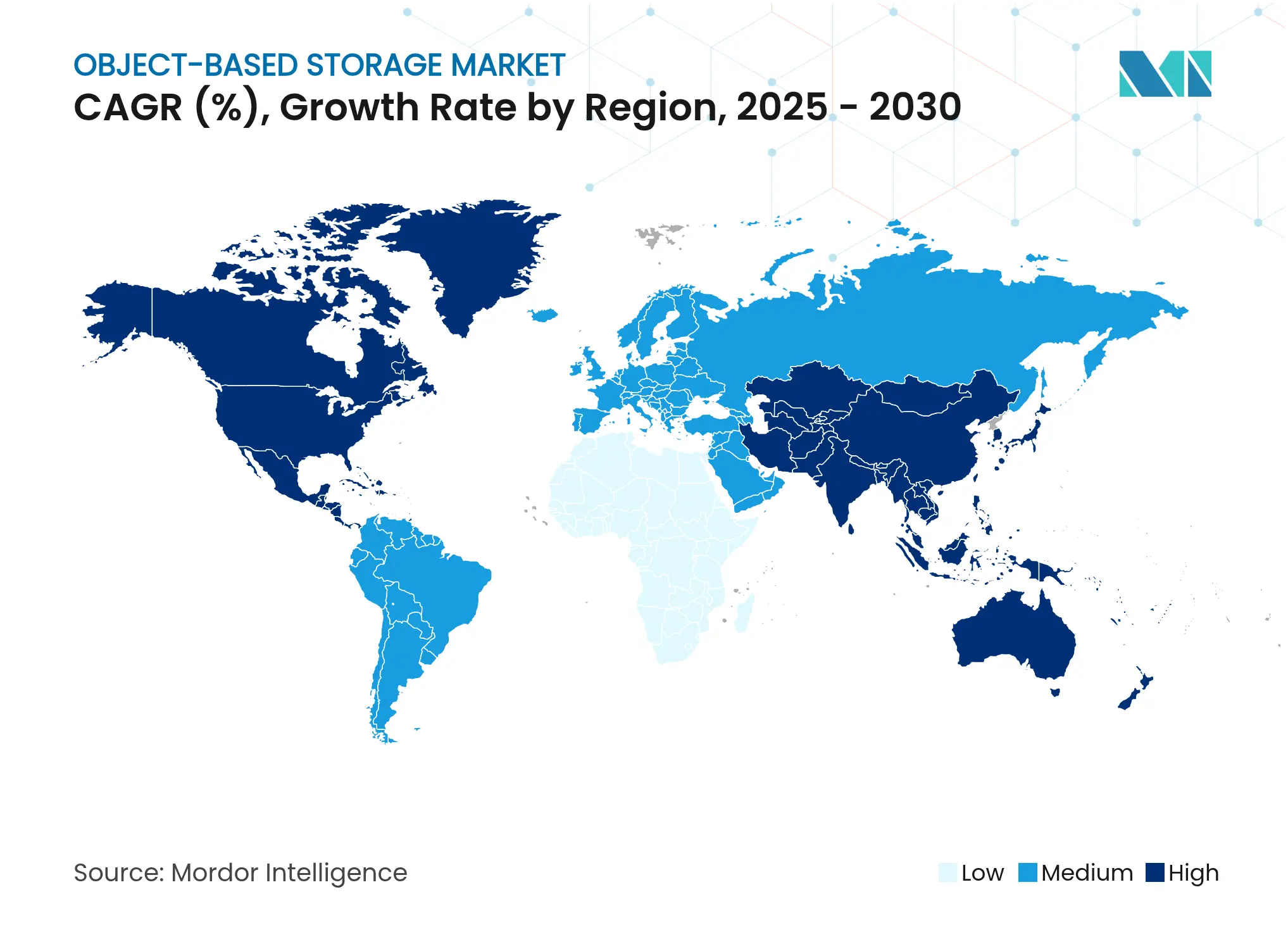 Object-Based Storage Market CAGR (%), Growth Rate by Region