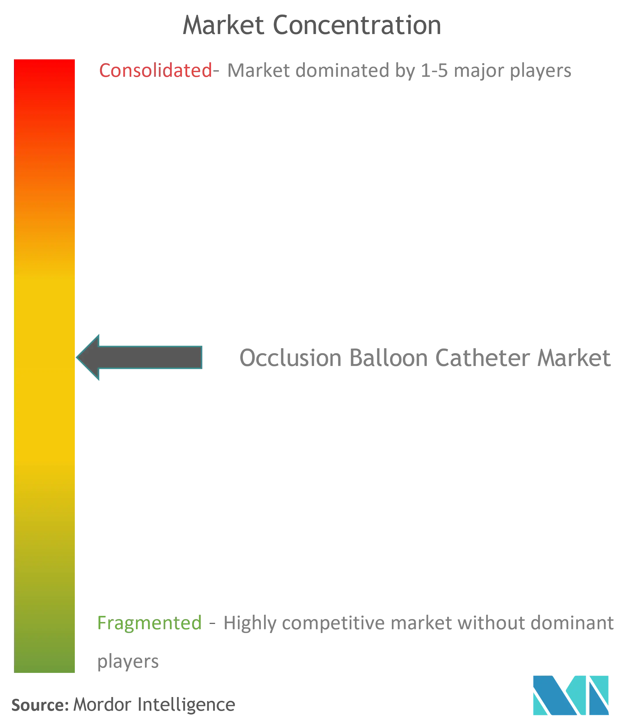 Marktkonzentration für Okklusionsballonkatheter
