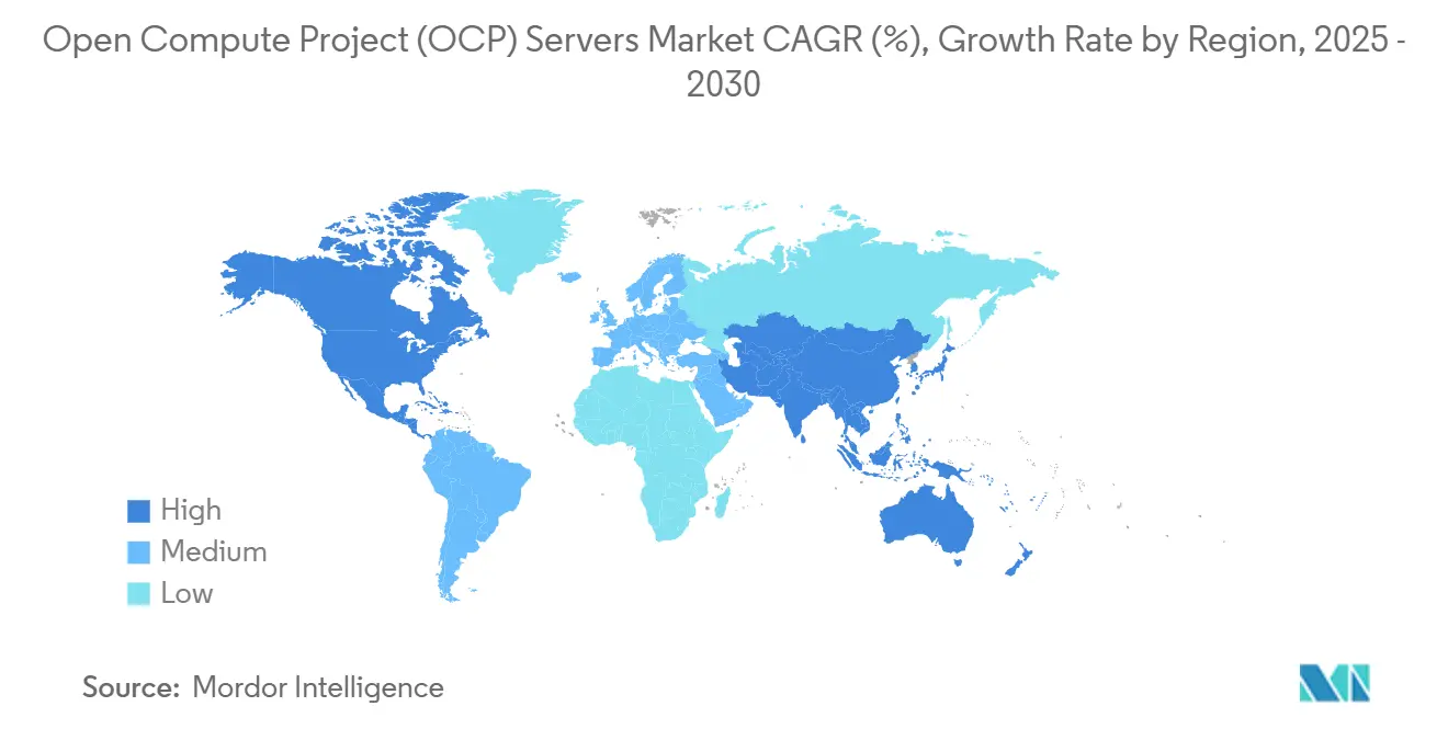 Open Compute Project (OCP) Servers Market CAGR (%), Growth Rate by Region