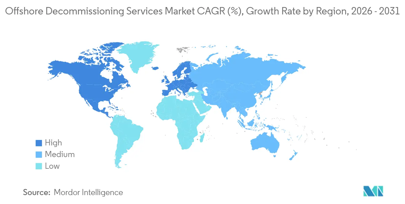 Offshore Decommissioning Services Market CAGR (%), Growth Rate by Region