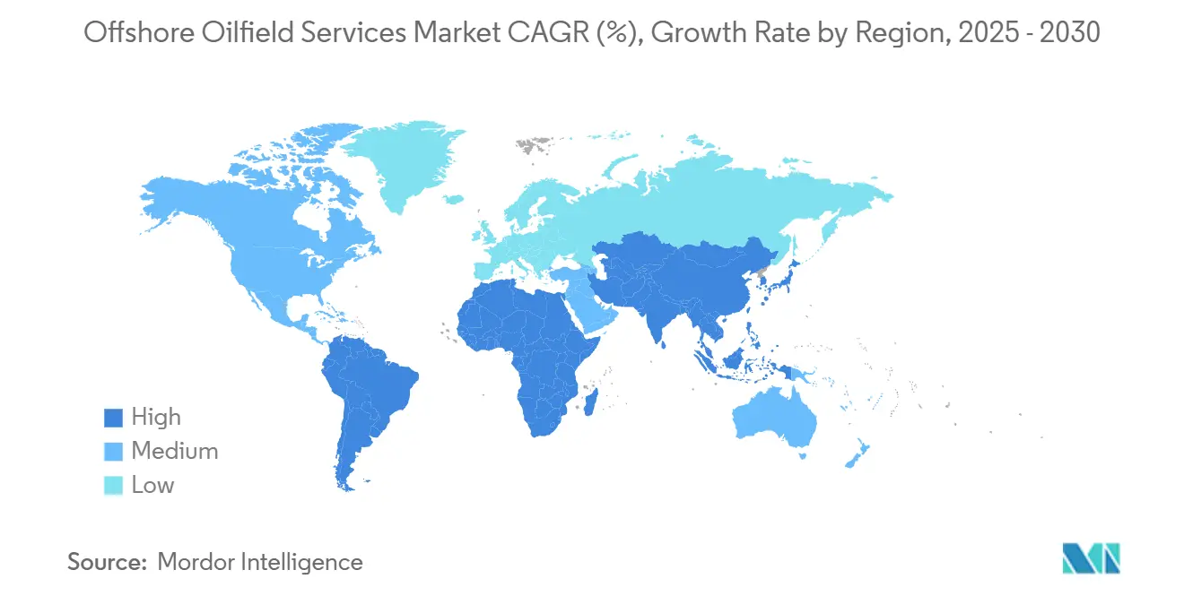 Offshore Oilfield Services Market CAGR (%), Growth Rate by Region