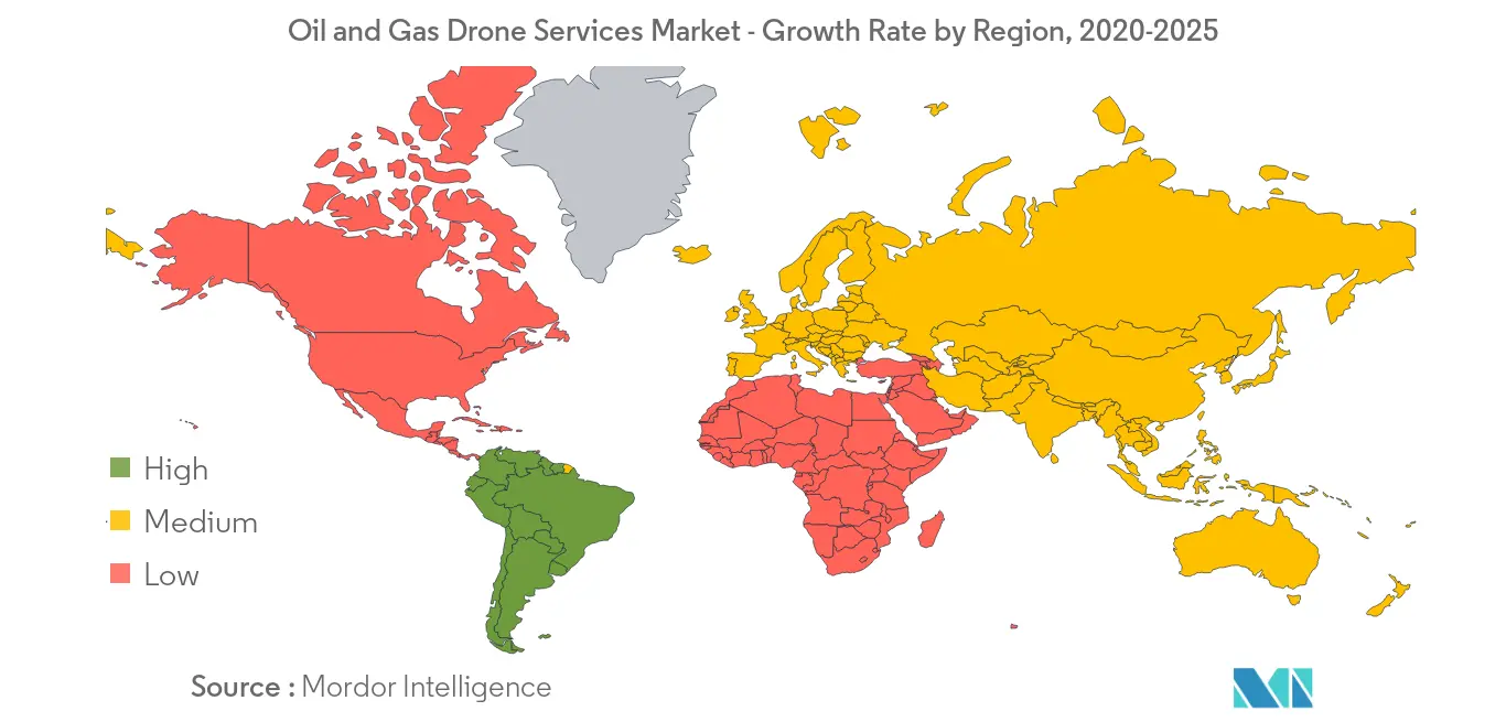 Oil and Gas Drone Services Market - Growth Rate by Region