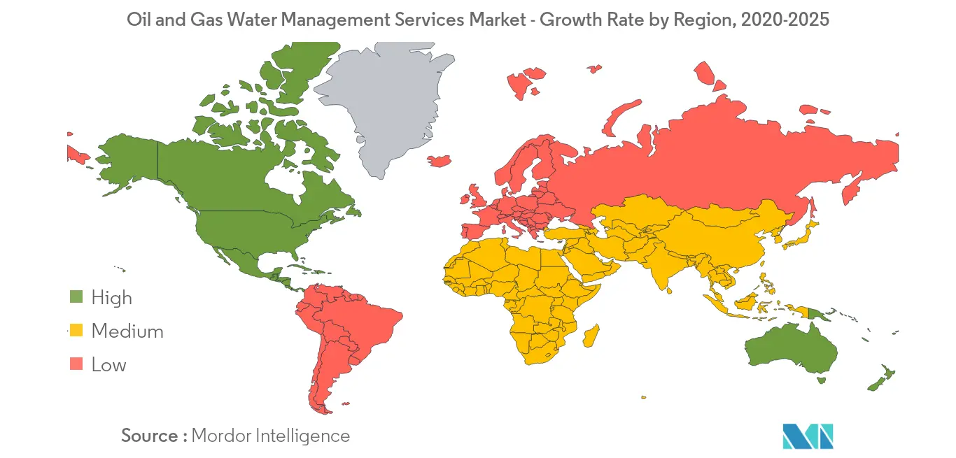 Oil and Gas Water Management Services Market - Growth Rate by Region