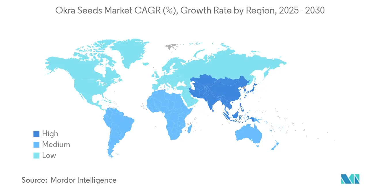 Okra Seeds Market CAGR (%), Growth Rate by Region