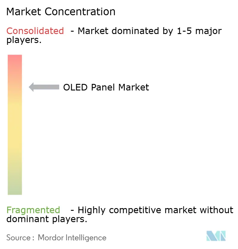 Concentra??o do Mercado de Painel OLED