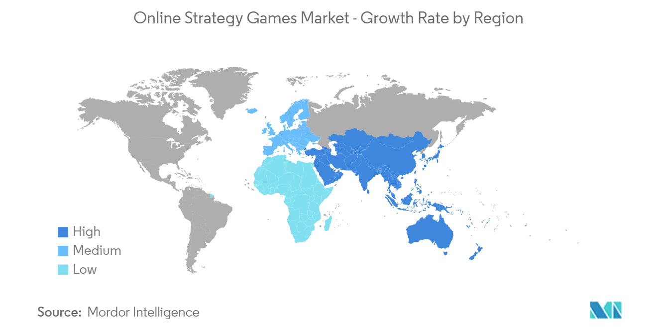 Online Strategy Games Market - Growth Rate by Region