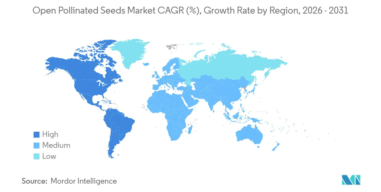 Open Pollinated Seeds Market CAGR (%), Growth Rate by Region