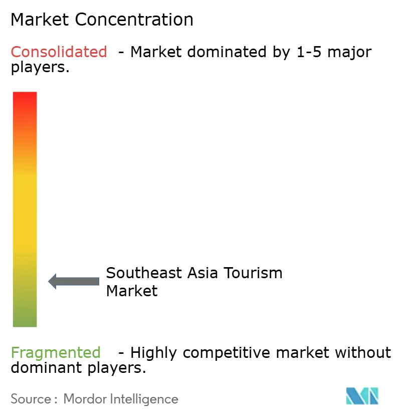 Market concentration analysis of the SE Asia Travel & Tourism Industry