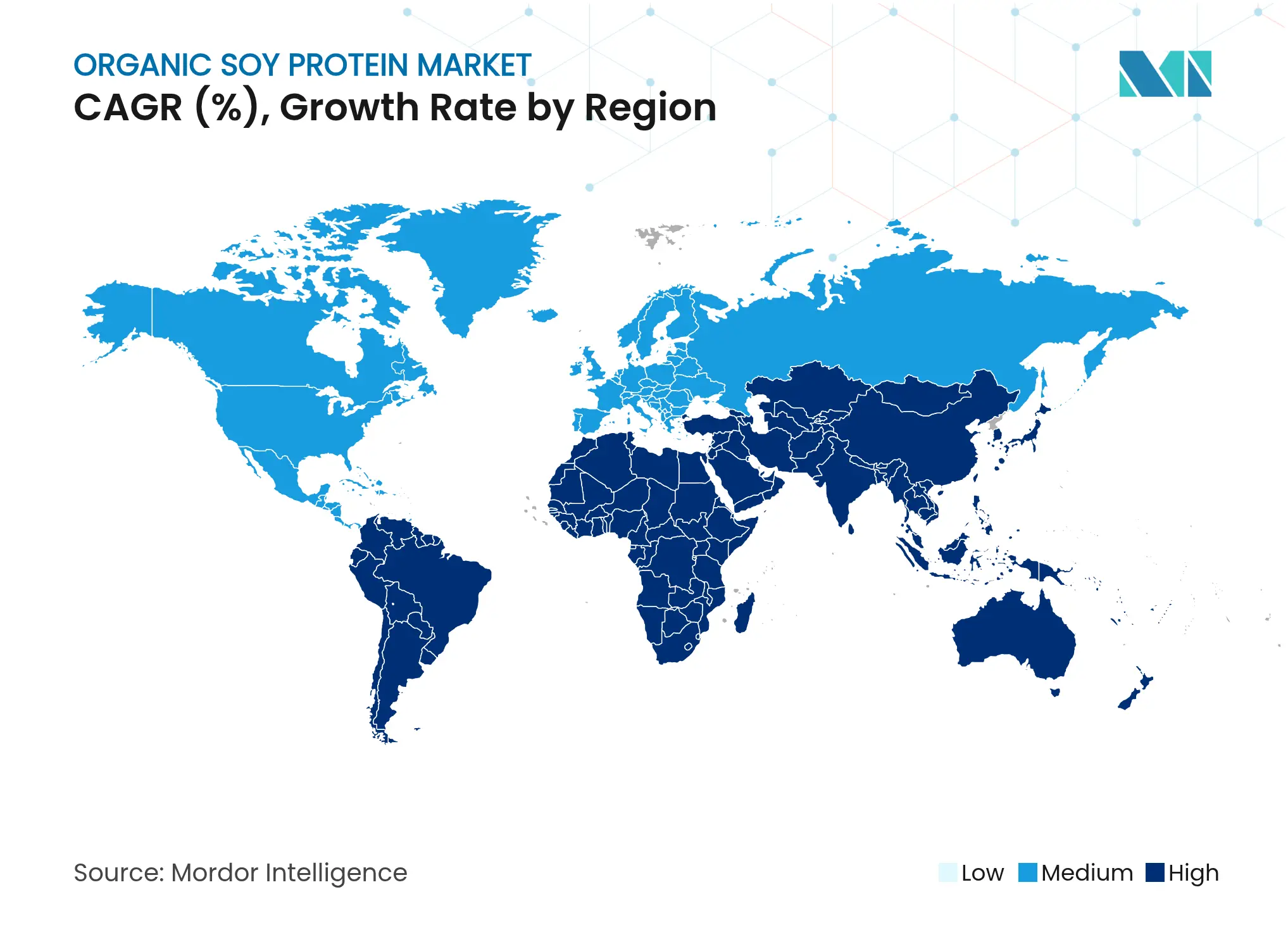 Organic Soy Protein Market CAGR (%), Growth Rate by Region