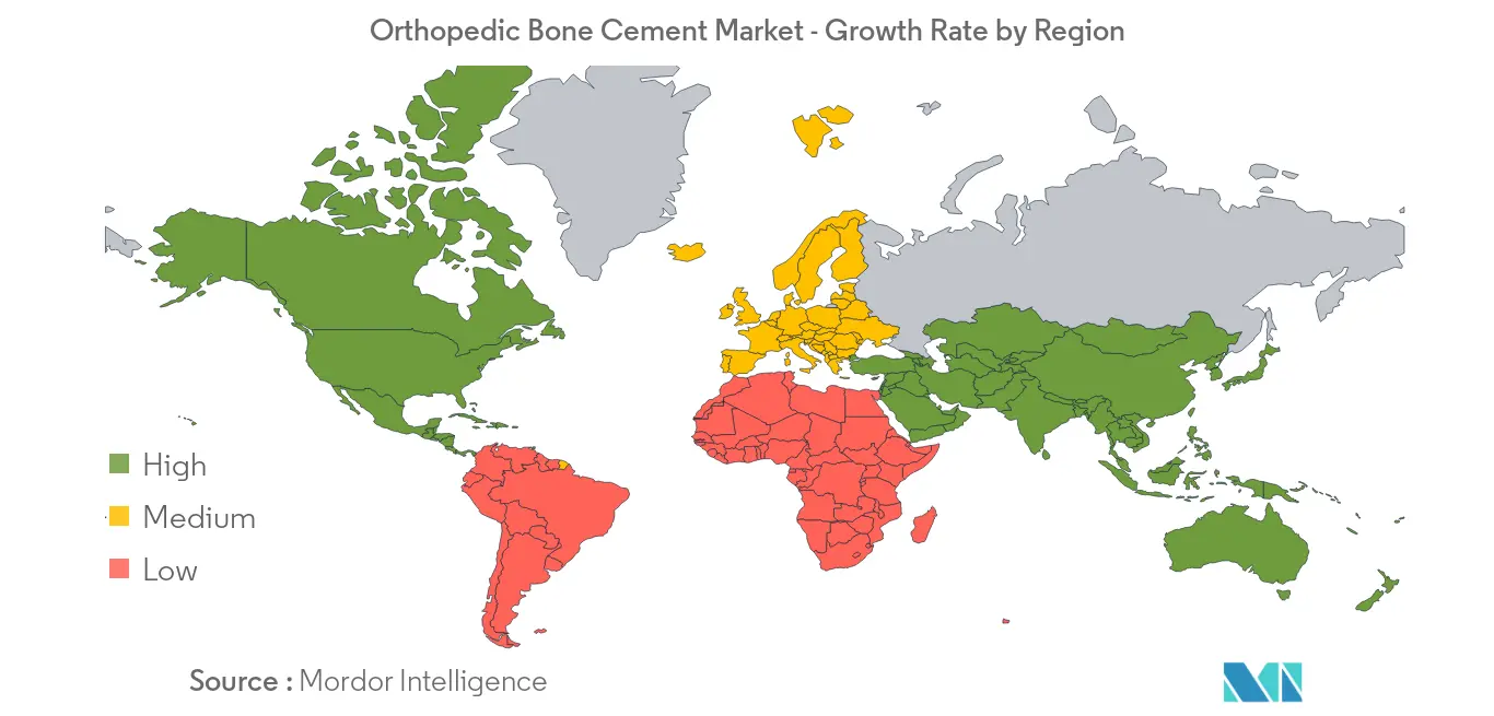 Orthopedic Bone Cement - Growth Rate by Region 