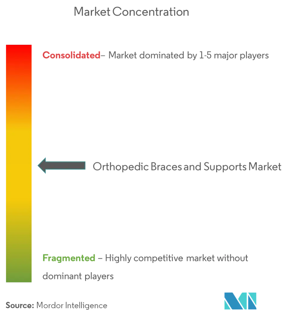 整形外科用ブレースおよびサポーター市場の集中度