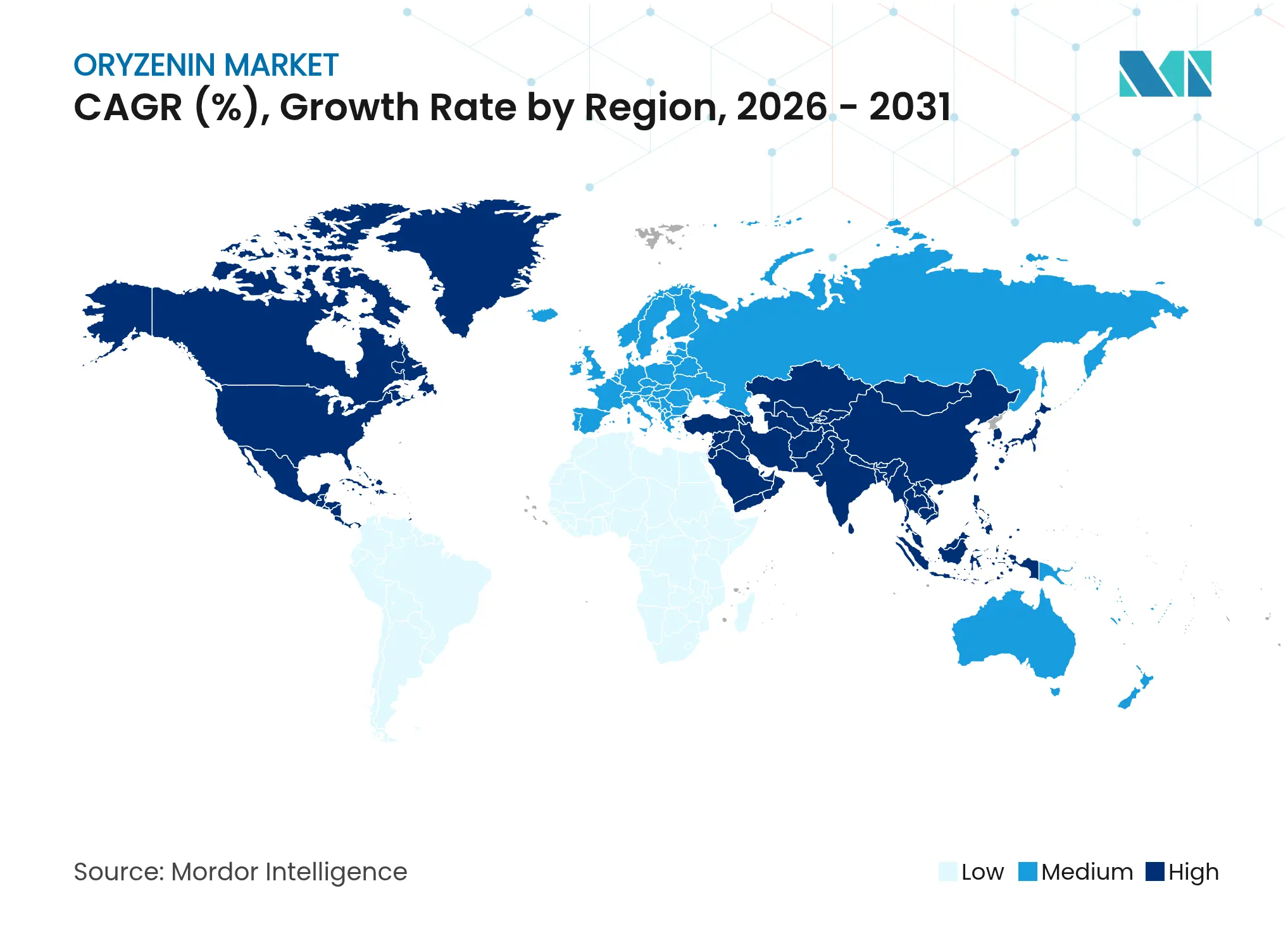 Oryzenin Market CAGR (%), Growth Rate by Region