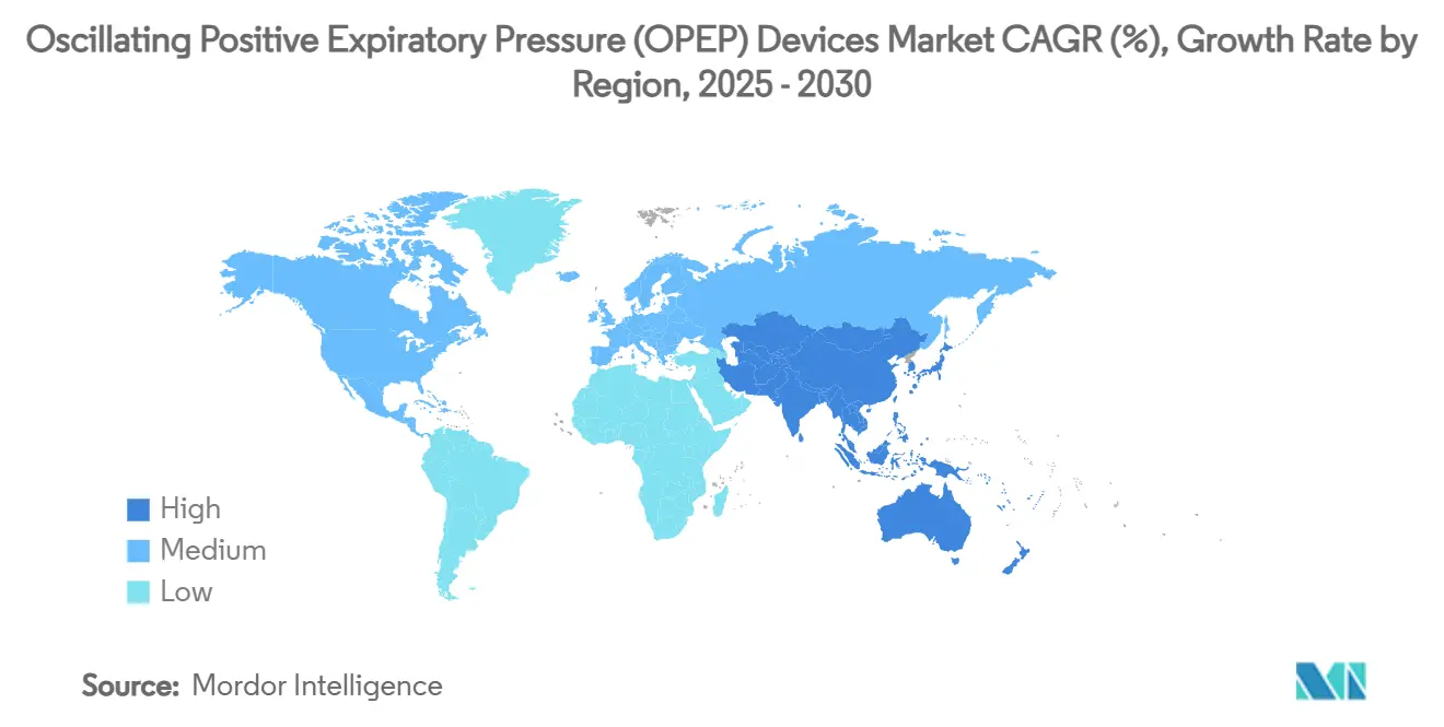 Oscillating Positive Expiratory Pressure (OPEP) Devices Market CAGR (%), Growth Rate by Region