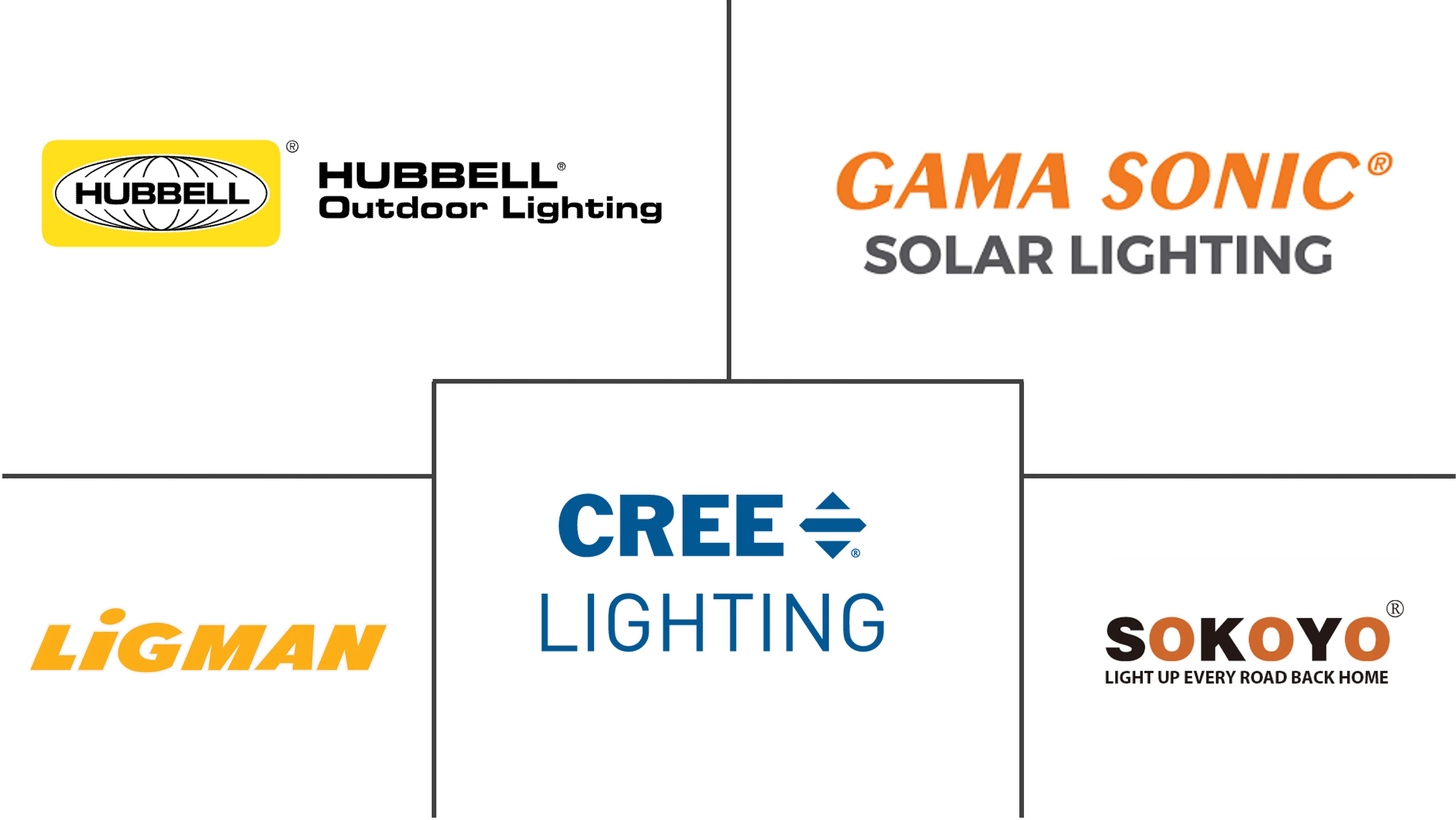 실외 태양 광 LED 시장 주요 업체
