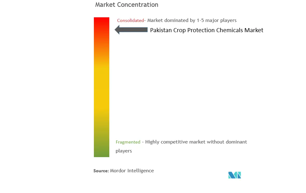 Produits chimiques de protection des cultures au PakistanConcentration du marché