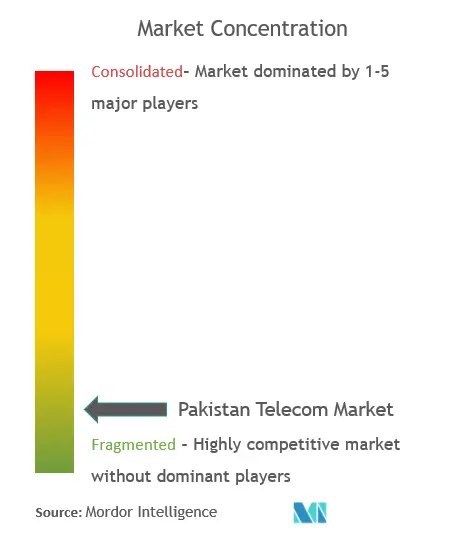 パキスタンの通信市場集中