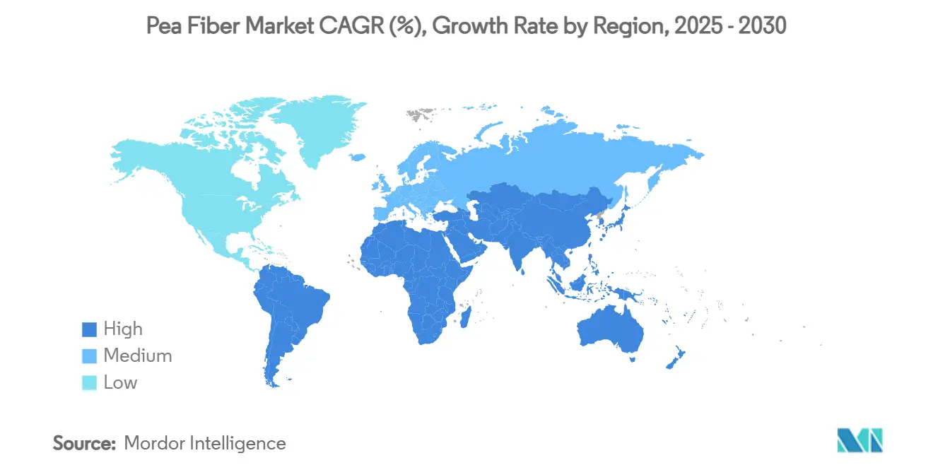 완두콩 로투스 바카라 시장 CAGR(%), 지역별 성장률