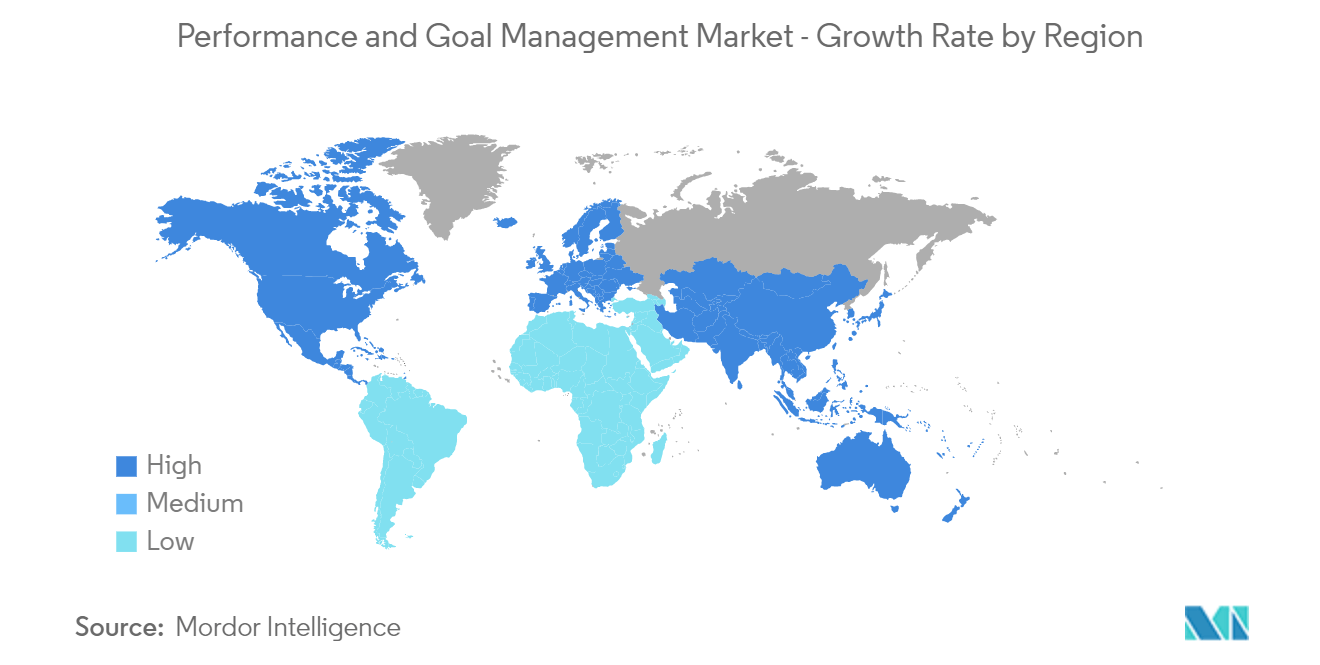 パフォーマンスおよび目標管理市場 - 地域別の成長率