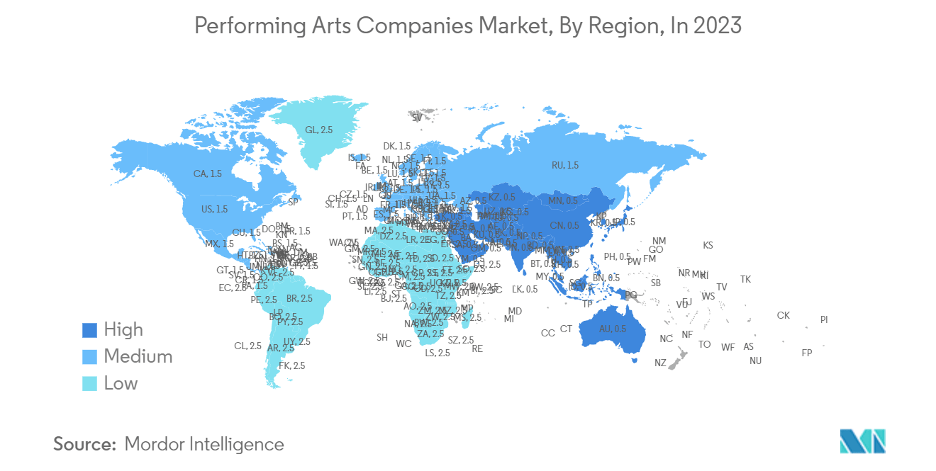 Performing Art Companies Market: Performing Arts Companies Market, By Region, In 2023