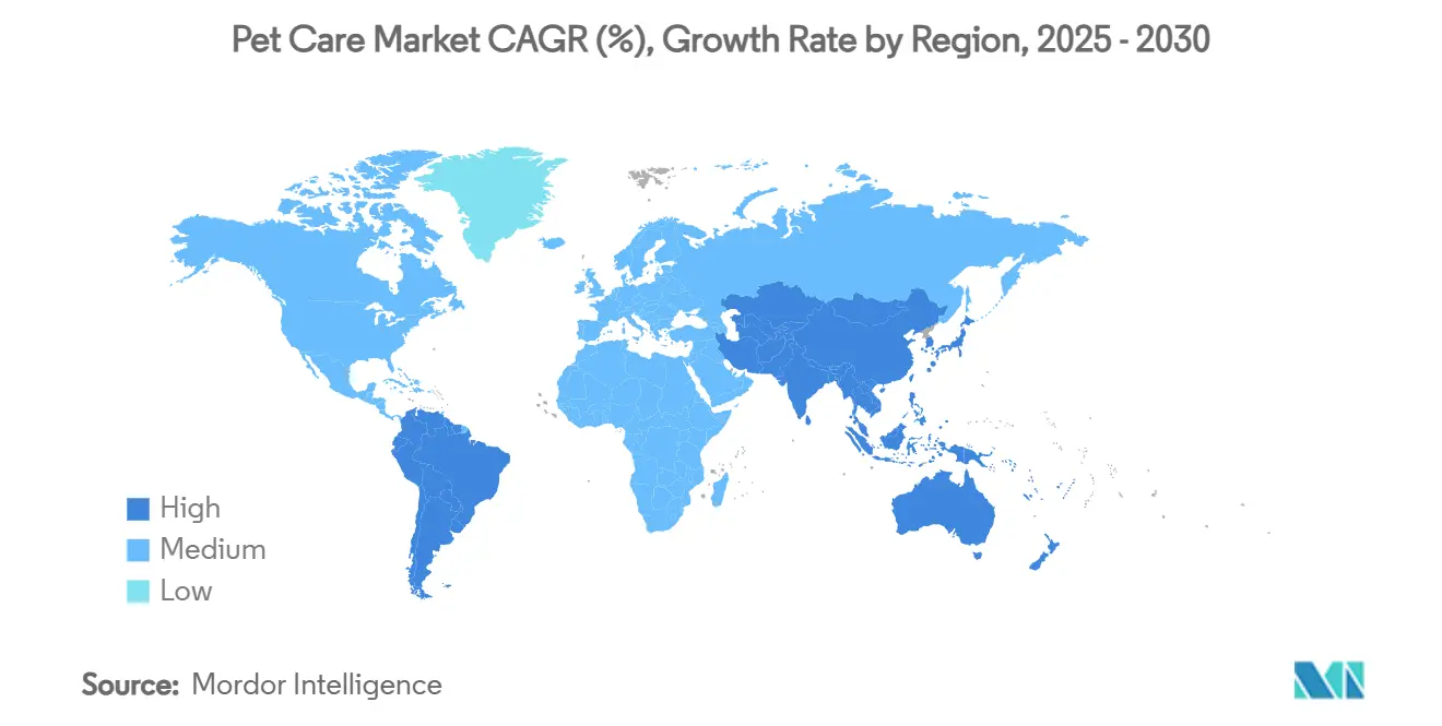Pet Care Market CAGR (%), Growth Rate by Region