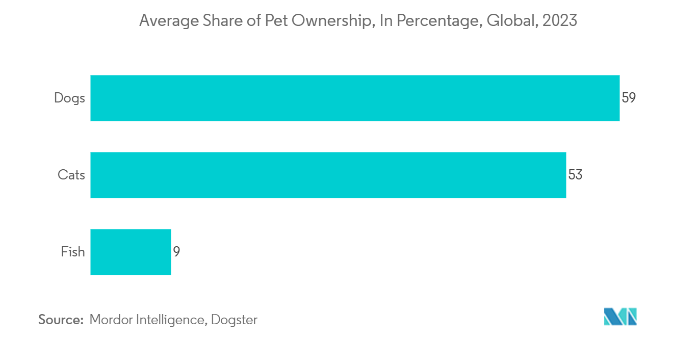 Pet Hotels Market: Average Share of Pet Ownership, In Percentage, Global, 2023