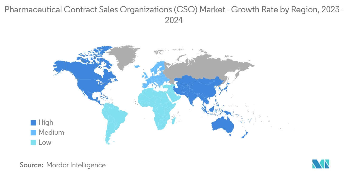 Pharmaceutical Contract Sales Organizations (CSO) Market - Growth Rate by Region
