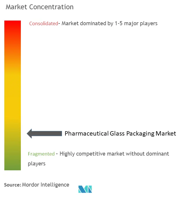 医薬品ガラス包装市場の集中