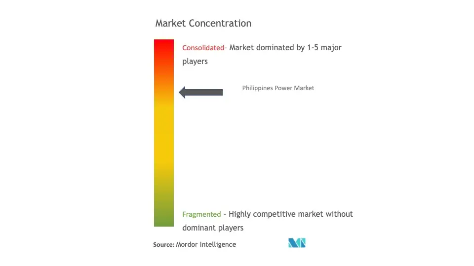 フィリピンの電力市場集中