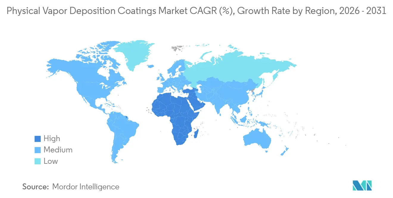 Physical Vapor Deposition Coatings Market CAGR (%), Growth Rate by Region