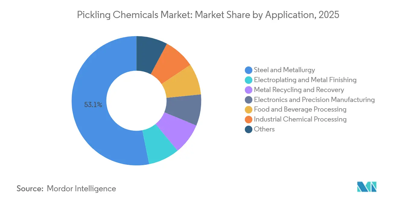 Pickling Chemicals Market Share by Application, 2025