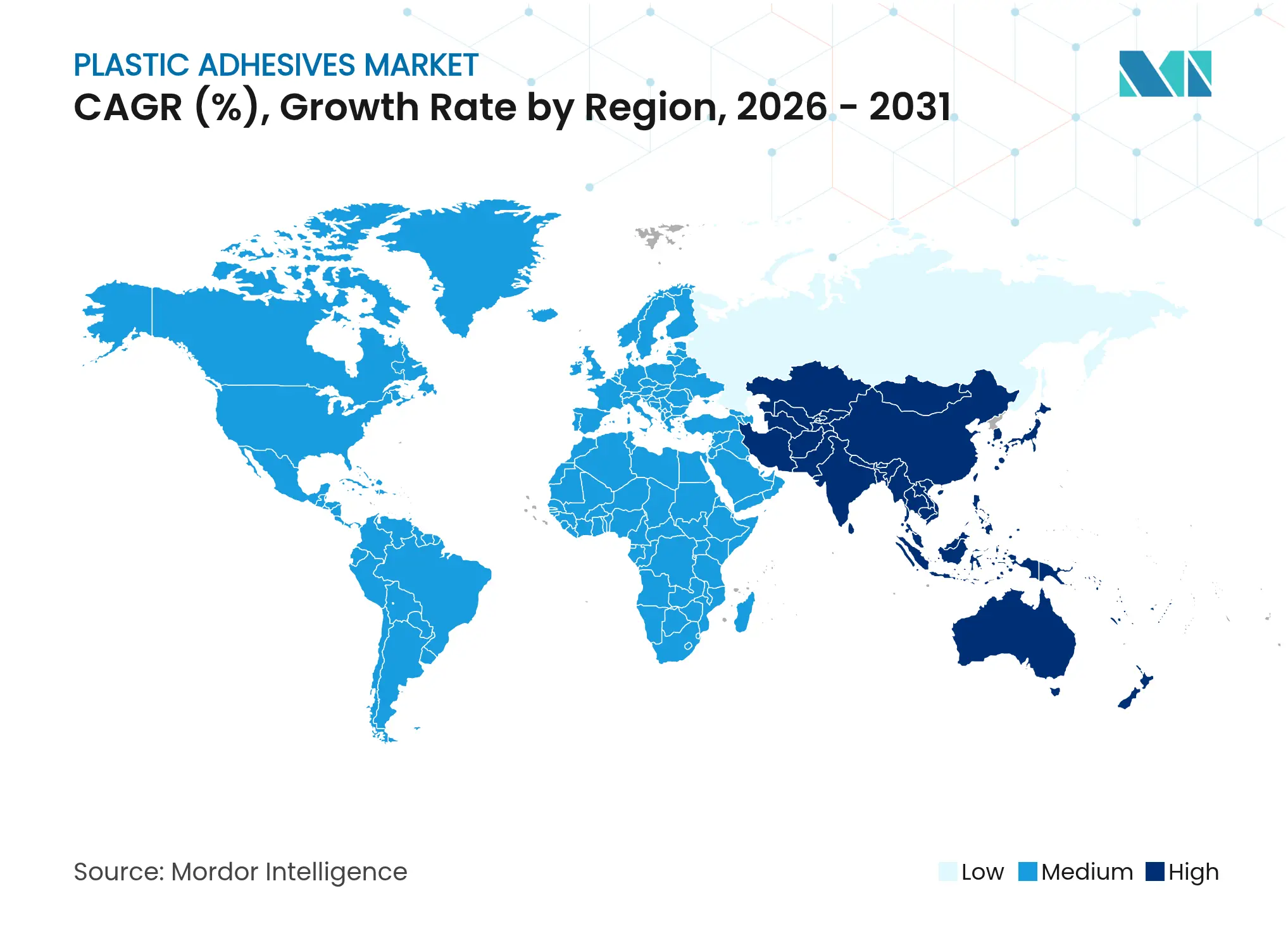Plastic Adhesives Market CAGR (%), Growth Rate by Region