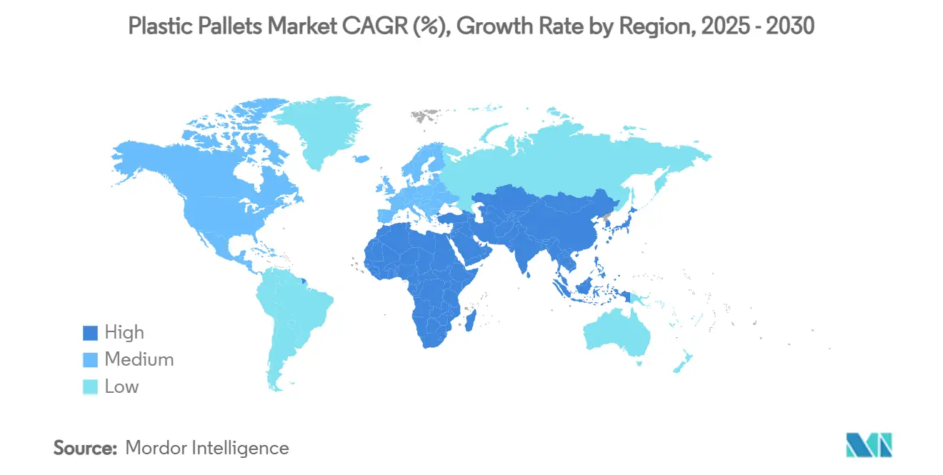 플라스틱 가상 바카라 시장 CAGR(%), 지역별 성장률