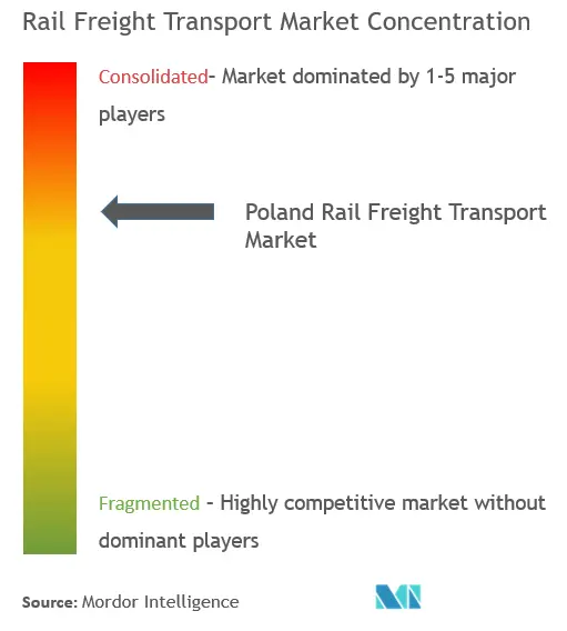 ポーランド鉄道貨物輸送市場集中度