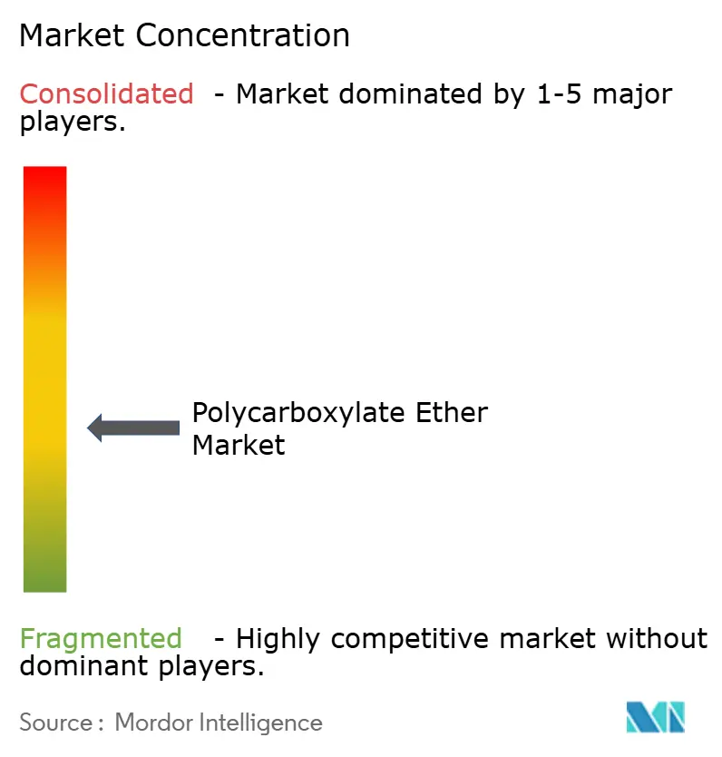 Polycarboxylate Ether Market Concentration
