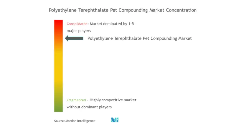 Concentración del mercado de compuestos de tereftalato de polietileno (PET)