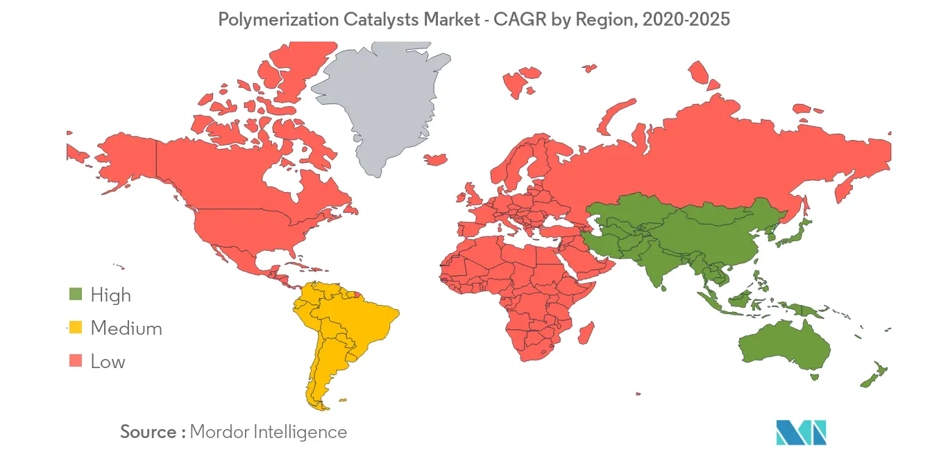 Региональные тенденции рынка катализаторов полимеризации