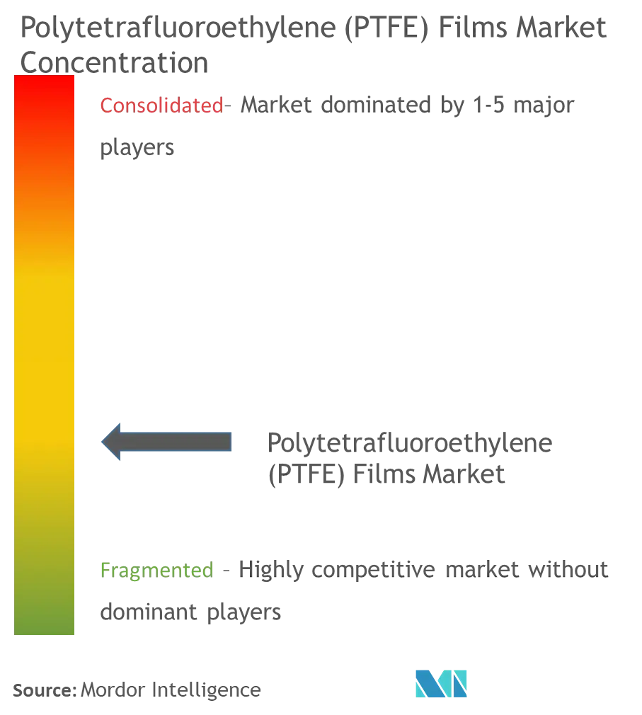 Polytetrafluoroethylene (PTFE) Films Market Concentration